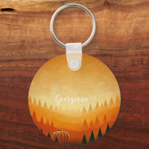 Personlig Pumpkin Harvest Autumnal Harvest Nyckelring