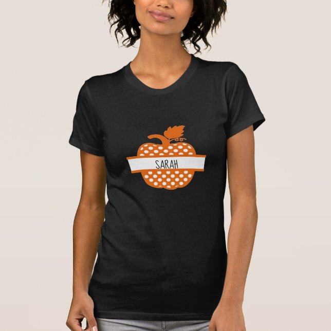 Personlig Pumpkin Harvest Design T Shirt (Framsida)