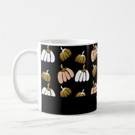 Personlig Pumpkin in Black, , White, Guld Kaffemugg