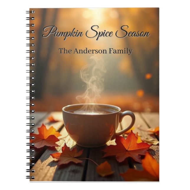 Personlig Pumpkin Spice Höst Anteckningsbok (Framsidan)