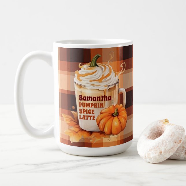Personlig Pumpkin Spice Latte Kaffemugg (Med munk)
