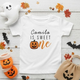 Personlig Pumpkin Sweet One 1st Birthday T Shirt