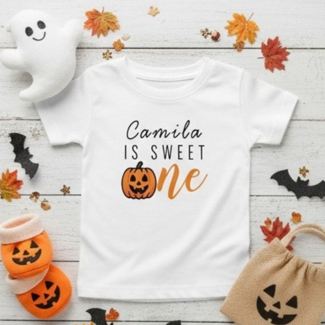 Personlig Pumpkin Sweet One 1st Birthday T Shirt (Skapare uppladdad)