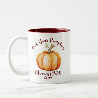 Personlig Pumpkin Två-Tonad Mugg