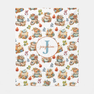 Personlig Pumpkins Land Chic Fleece Blanket