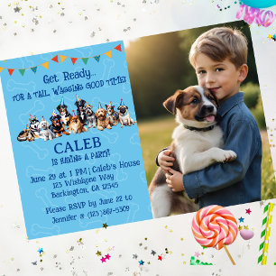 Personlig Puppy Hund Birthday Inbjudningar