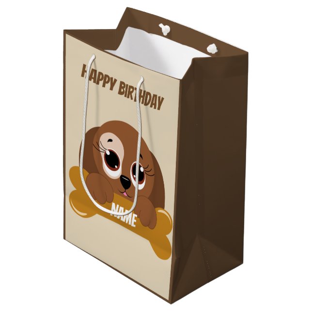 Personlig Puppy Hund Birthday-presentpaket (Framsidan Vinklad)