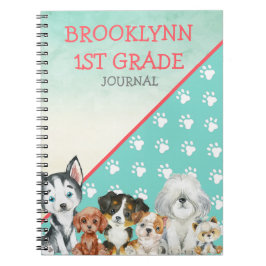 Personlig Puppy Hund Journal och bärbar dator Anteckningsbok