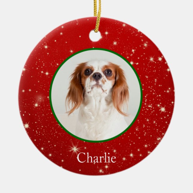 Personlig Puppy Hund Pet Photo Ornament (Framsidan)