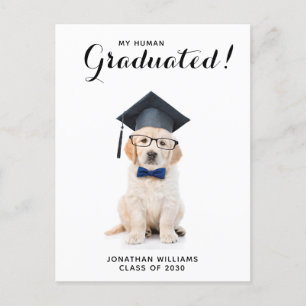 Personlig Puppy Hund Studentfest Student Inbjudan Vykort