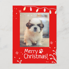 Personlig Puppy jul-vykort Hälsning Vykort