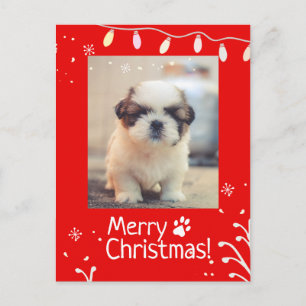 Personlig Puppy jul-vykort Hälsning Vykort