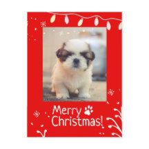 Personlig Puppy jul-vykort Hälsning