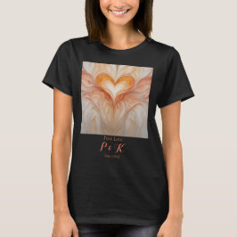 Personlig "Pure Kärlek" Monogram för par T Shirt
