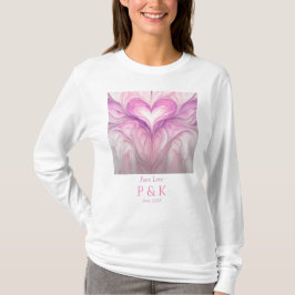 Personlig "Pure Kärlek" Monogram för par T Shirt