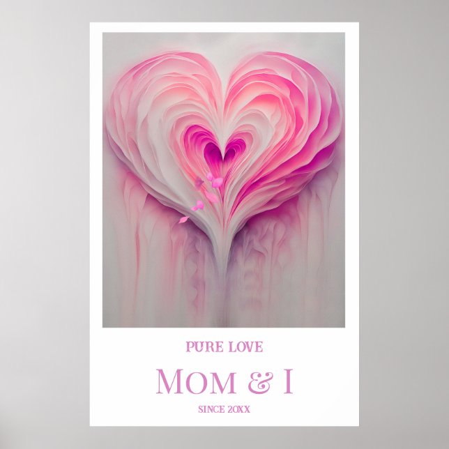 Personlig "Pure Kärlek" Wall Art - Mamma och I Poster (Framsidan)