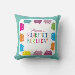Personlig Purrfect Födelsedag Kudde