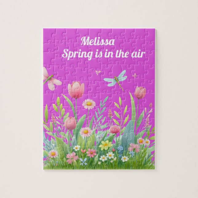 Personlig pussel med flicknamn (Vertikal)