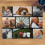 Personlig Puzzle 9 Photo Collage in Black Ram Pussel<br><div class="desc">Personlig 9 fotopussel i rundat svart ram. Underbar för familjeåterföreningar,  få ihop och föda.</div>