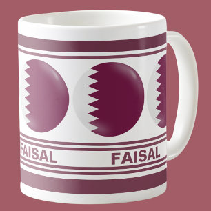 Personlig Qatar Patriotic Flagga Kaffemugg