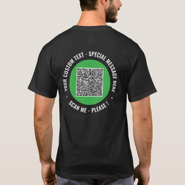 Personlig QR-Anpassningsbar T-Shirt-exempel T Shirt (Baksida)