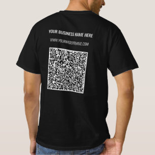 Personlig QR-Anpassningsbar, text, T-skift, företa T Shirt