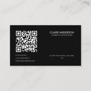Personlig QR Code Modern White Anpassningsbar Logo Visitkort