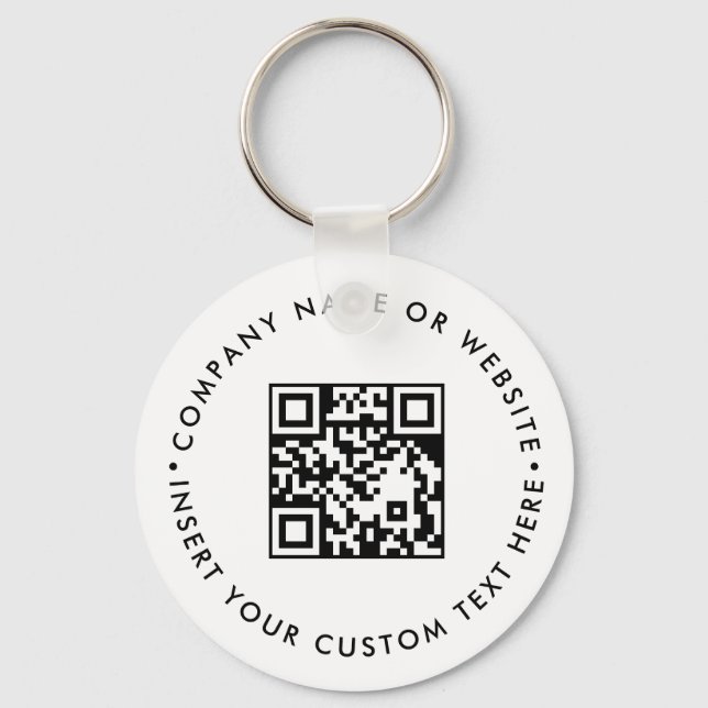Personlig QR-företagspromenadnyckelring Nyckelring (Framsida)