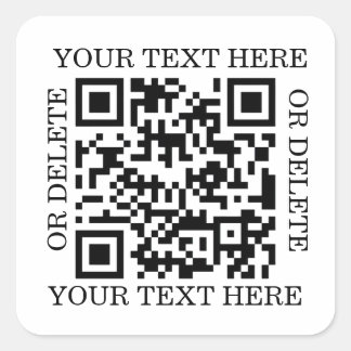 Personlig QR-kod att skanna Fyrkantigt Klistermärke