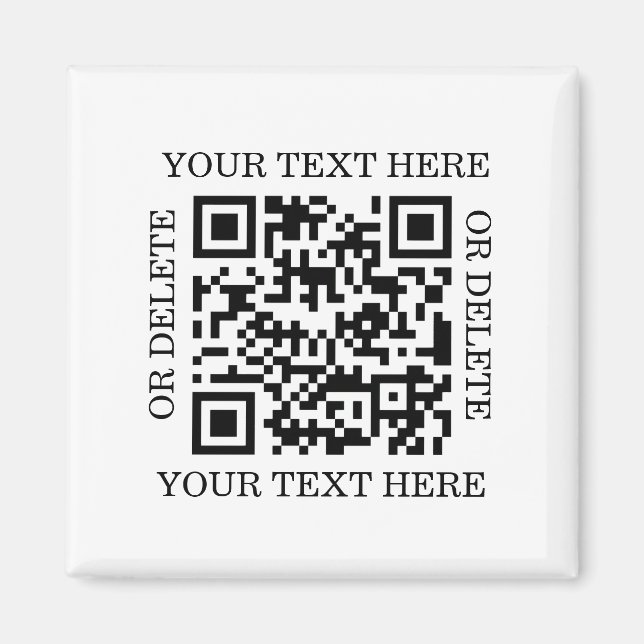 Personlig QR-kod att skanna Magnet (Framsidan)