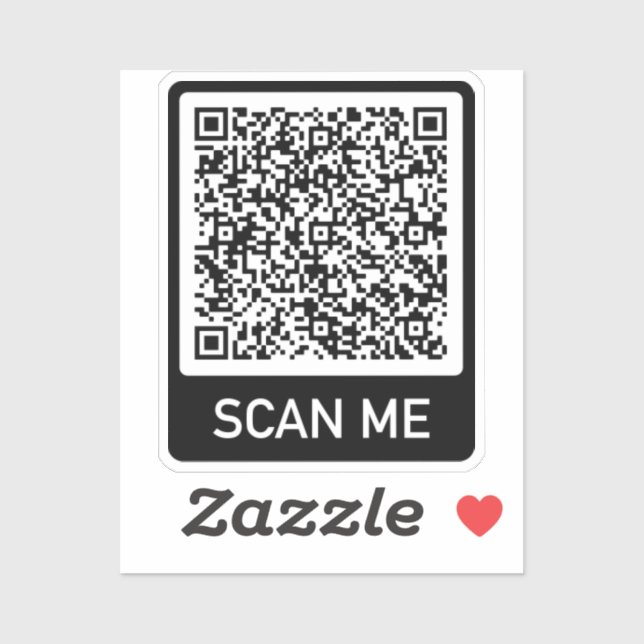 Personlig QR-kod dekal exempel (Ark)
