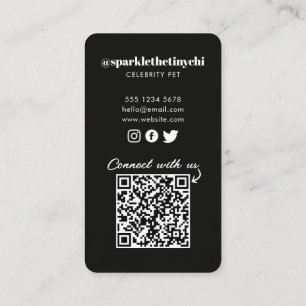 Personlig QR-kod för hundar på sociala medier med Visitkort