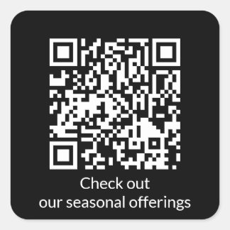 Personlig QR-kod Generera URL-kvadratstämpel Fyrkantigt Klistermärke