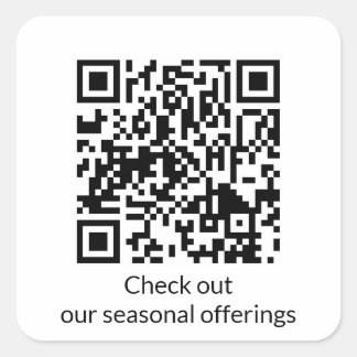Personlig QR-kod Generera URL-kvadratstämpel Fyrkantigt Klistermärke