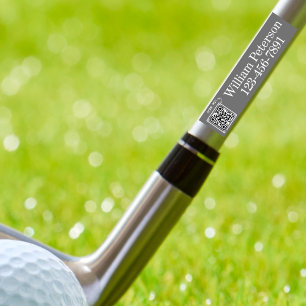 Personlig QR-kod Golfklubb, utrustningsetiketter Klistermärke