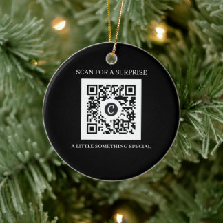 Personlig QR-kod jul Julgransprydnad Keramik