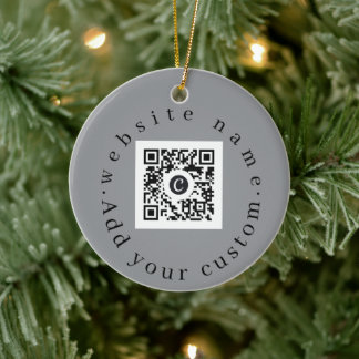 Personlig QR-kod jul Julgransprydnad Keramik