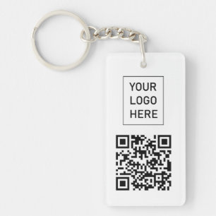 Personlig QR-kod näringskort Ditt logotyp vitt
