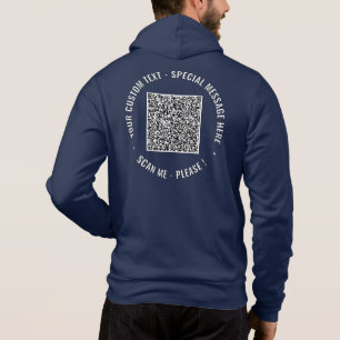 Personlig QR-kod och anpassad text hoodie T Shirt