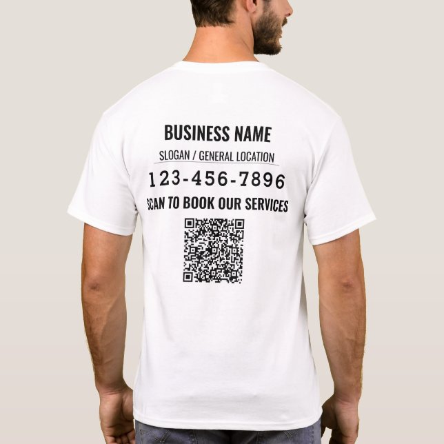 Personlig QR-kod Social Media Business Event T Shirt (Baksida)