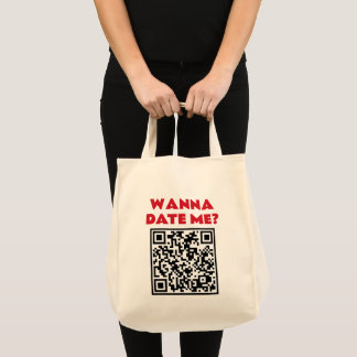 Personlig QR-kod – Vill du dejta/gifta dig Cool Tygkasse