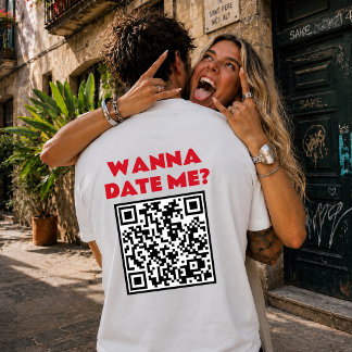 Personlig QR-kod – Vill du dejta/gifta dig med mig T Shirt