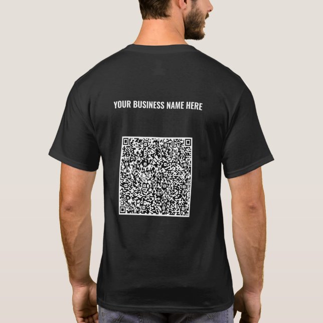 Personlig QR-koden T-Shirt med Anpassningsbar (Baksida)