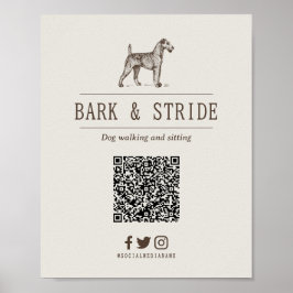 Personlig QR-kodsskanning för att följa företag  Poster