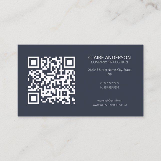 Personlig QR-Logotyp för modern Anpassningsbar Visitkort (Framsida)