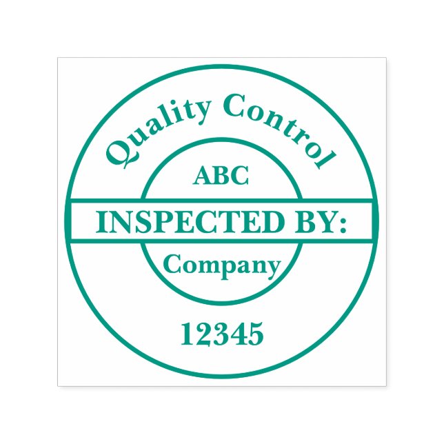 Personlig Quality Control Self Inking Frimärke Självfärgande Stämpel (Design)