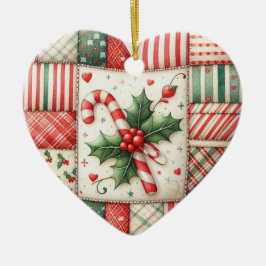 Personlig Quilters Patchwork Star Jul Julgransprydnad Keramik