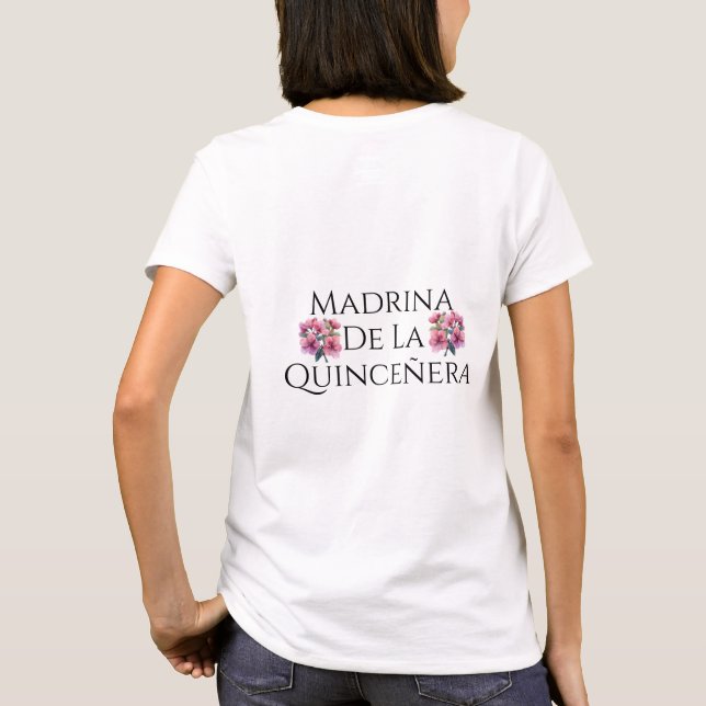 Personlig Quinceañera Firande T-Shirt (Baksida)