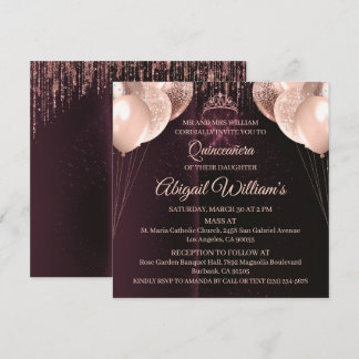Personlig Quinceañera-inbjudan | Mis Quince A Inbjudningar
