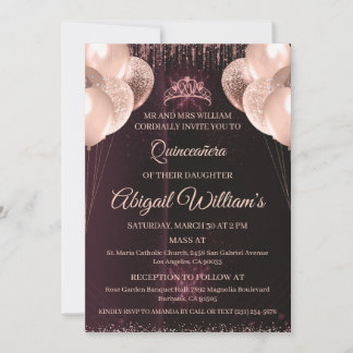 Personlig Quinceañera-inbjudan | Mis Quince A Inbjudningar